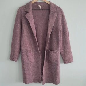 Monteau Dusty Rose Open Front Cardigan